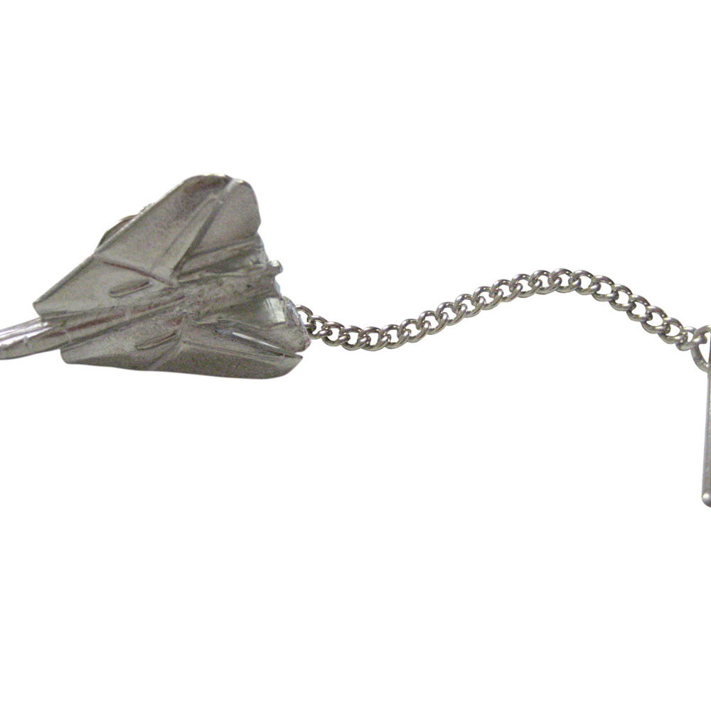 Silver Toned Tomcat Fighter Plane Tie Tack